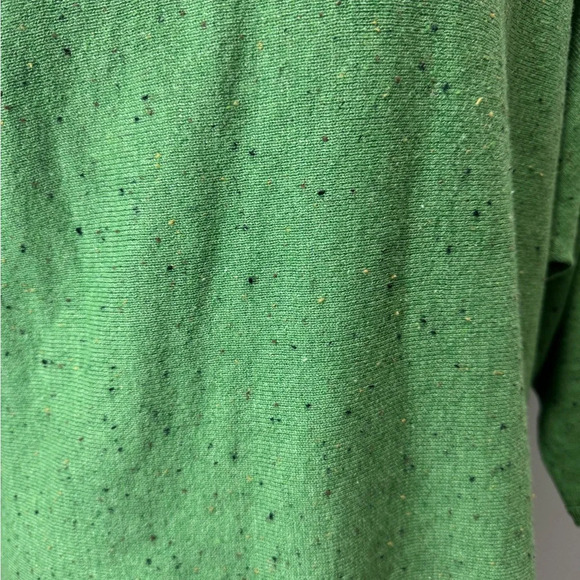 J. Jill  Petite small Marled Flecked Green 3/4 Sleeve Pullover - Picture 3 of 13